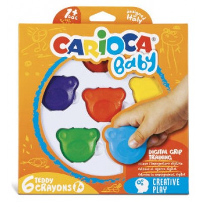 Carioca Teddy Crayons BABY - 6 Pz (Espera 4 dias) en Huesoi