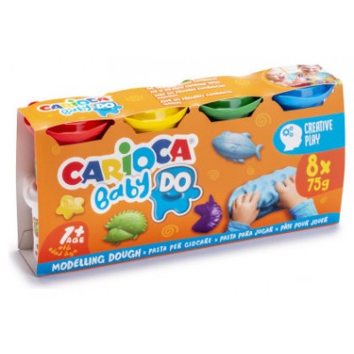 SET PASTA DE MODELAR CARIOCA BABY DOUGH 8X75GR CARIOCA 43180 (Espera 4 dias) en Huesoi