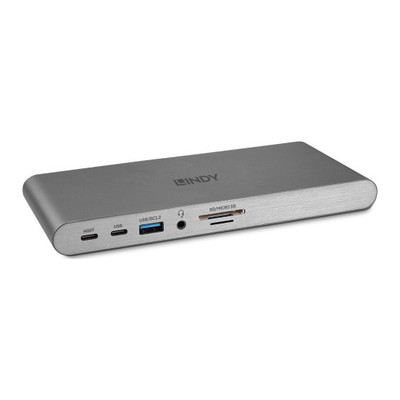 Lindy 43349 base para port&aacute;til y replicador de puertos Al&aacute;mbrico USB 3.2 Gen 1 (3.1 Gen 1) Type-C Plata (Espera 4 dias) en Huesoi
