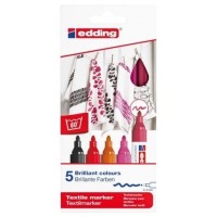 PACK 5 MARCADORES TEXTILES. COLORES CÁLIDOS. EDDING 4500-5-S-999 (Espera 4 dias) en Huesoi