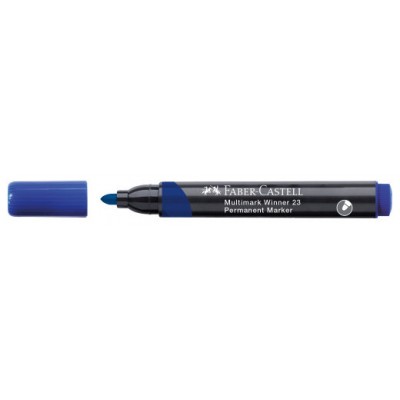 MARCADOR MULTIMARK WINNER 23 AZUL PUNTA CÓNICA Y SIN CLIP FABER CASTELL 453353 (MIN12) (Espera 4 dias) en Huesoi