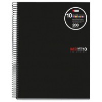 CUADERNO ESPIRAL NB-10 A4 200 HOJAS 5X5MM POLIPROPILENO NEGRO MIQUELRIUS 47009 (Espera 4 dias) en Huesoi