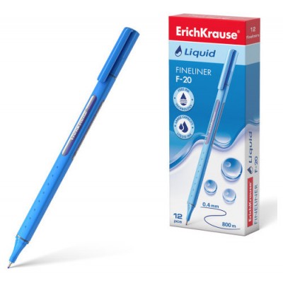 FINELINER LIQUID F-20, COLOR DE LA TINTA AZUL ERICH KRAUSE 47969 (MIN12) (Espera 4 dias) en Huesoi