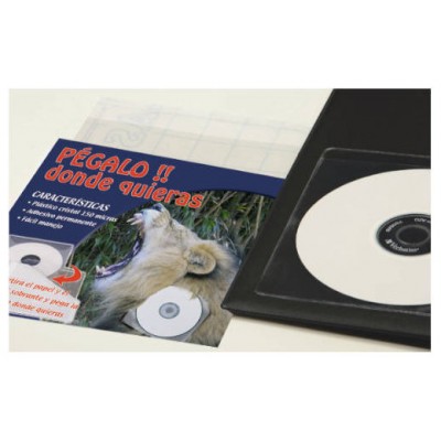 CAJA 100 FUNDAS ADHESIVAS CD/DVD PVC CRISTAL 100 MICRAS IBERPLAS 479ACD100 (Espera 4 dias) en Huesoi