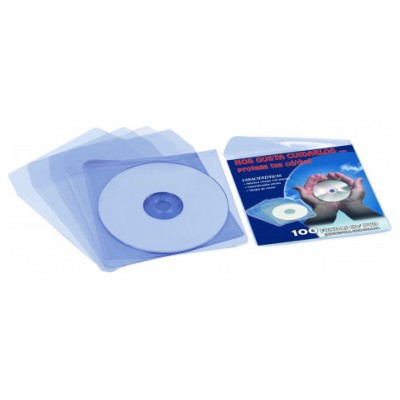 CAJA 100 FUNDAS PVC CRISTAL CD/DVD 125x125MM + SOLAPA IBERPLAS 479D100 (Espera 4 dias) en Huesoi