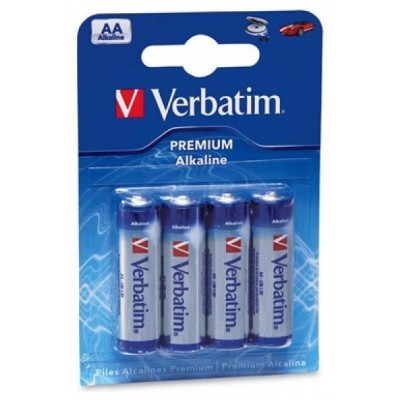 VERBATIM PILAS ALCALINAS AA - LR06 - PACK 4 UDS en Huesoi