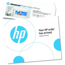 HP Papel fotografico Advanced, brillante, 65 libras, 4 x 12 pulgadas (101 x 305 mm), 10 hojas en Huesoi