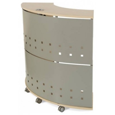 MOSTRADOR RECEPCIÓN SEMI-CIRCULAR HAYA. MEDIDAS 125X106X38CM ( LARGO X ALTO X PROFUNDIDAD) ROCADA 5100AA01 (Espera 4 dias) en Huesoi
