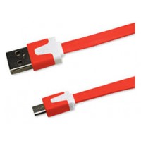 Cable Plano Micro USB 1m Rojo (Espera 2 dias) en Huesoi