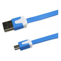 Cable Plano Micro USB 1m Azul (Espera 2 dias) en Huesoi