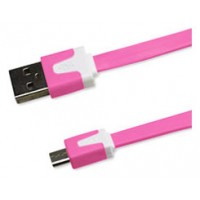 Cable Plano Micro USB 1m Rosa (Espera 2 dias) en Huesoi