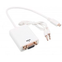 Conversor Mini HDMI a SVGA+Audio C/M-SVGA/H+3.5/H Blanco (Espera 2 dias) en Huesoi