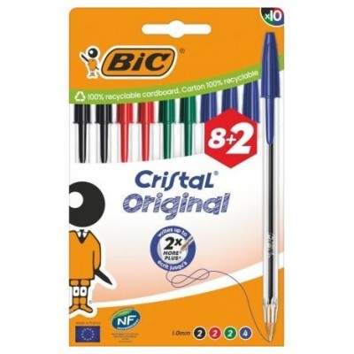 BOLIGRAFO TINTA BIC SURTIDO 10U en Huesoi