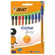 BOLIGRAFO TINTA BIC FINE SURTIDO 10U en Huesoi