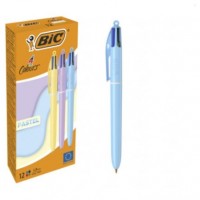 BOLÍGRAFO 4 COLORES CUERPO PASTEL BIC 517320 (MIN12) (Espera 4 dias) en Huesoi