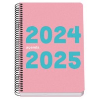 AGENDA ESCOLAR 2024-2025 TAMAÑO A5 TAPA POLIPROPILENO  DÍA PÁGINA MEMORY BASIC ROSA DOHE 51756 (Espera 4 dias) en Huesoi