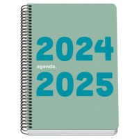 AGENDA ESCOLAR 2024-2025 TAMAÑO A5 TAPA POLIPROPILENO  DÍA PÁGINA MEMORY BASIC VERDE DOHE 51757 (Espera 4 dias) en Huesoi