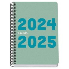 AGENDA ESCOLAR 2024-2025 TAMAÑO A5 TAPA POLIPROPILENO  DÍA PÁGINA MEMORY BASIC VERDE DOHE 51757 (Espera 4 dias) en Huesoi