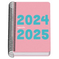 AGENDA ESCOLAR 2024-2025 TAMAÑO A6 TAPA POLIPROPILENO  DÍA PÁGINA MEMORY BASIC ROSA DOHE 51764 (Espera 4 dias) en Huesoi