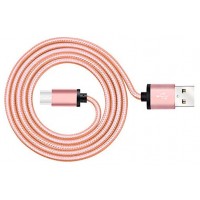 Cable USB a Tipo C (Carga  y Transferencia) Metal Rosa 1m Biwond (Espera 2 dias) en Huesoi