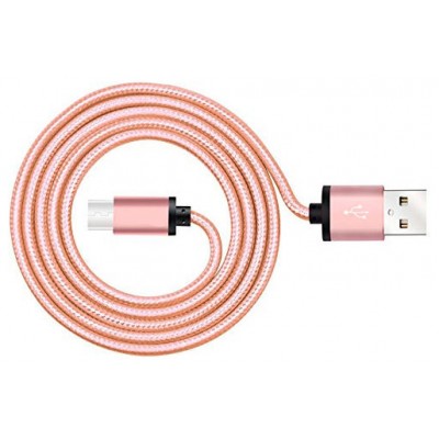 Cable USB a Tipo C (Carga  y Transferencia) Metal Rosa 1m Biwond (Espera 2 dias) en Huesoi