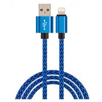 Cable USB a Lightning 8 Pines (Carga y Transferencia) Metal Azul 1m Biwond (Espera 2 dias) en Huesoi