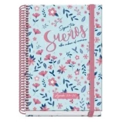 AGENDA ESCOLAR 2025-2026 TAMAÑO A5 TAPA CARTON FORRADO SEMANA VISTA PRIME BLOSSOM DOHE 52039 (Espera 4 dias) en Huesoi
