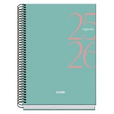 AGENDA ESCOLAR 2025-2026 TAMAÑO A5 TAPA CARTON FORRADO SEMANA VISTA MODELO SYSTEM BASIC VERDE DOHE 52058 (Espera 4 dias) en Huesoi