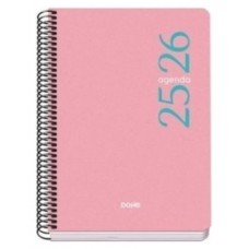 AGENDA ESCOLAR 2025-2026 TAMAÑO A5 TAPA POLIPROPILENO SEMANA VISTA MODELO ESENCIAL BASIC ROSA DOHE 52069 (Espera 4 dias) en Huesoi