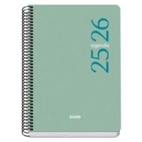 AGENDA ESCOLAR 2025-2026 TAMAÑO A5 TAPA POLIPROPILENO SEMANA VISTA MODELO ESENCIAL BASIC VERDE DOHE 52070 (Espera 4 dias) en Huesoi