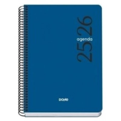 AGENDA ESCOLAR 2025-2026 TAMAÑO A5 TAPA POLIPROPILENO DÍA PÁGINA MODELO ESENCIAL BASIC AZUL DOHE 52072 (Espera 4 dias) en Huesoi