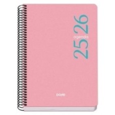 AGENDA ESCOLAR 2025-2026 TAMAÑO A5 TAPA POLIPROPILENO DÍA PÁGINA MODELO ESENCIAL BASIC ROSA DOHE 52073 (Espera 4 dias) en Huesoi