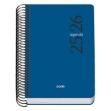 AGENDA ESCOLAR 2025-2026 TAMAÑO A6 TAPA CARTON FORRADO DÍA PÁGINA MODELO ESENCIAL BASIC AZUL DOHE 52076 (Espera 4 dias) en Huesoi