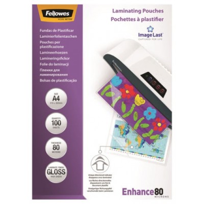 FELLOWES  Fundas para Plastificar 5306114/ A4/ 80 Micras/ 100 unidades en Huesoi