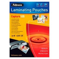 FELLOWES Pack 50 Fundas Plastificar 125 micras Brillo A2 en Huesoi FELLOWES Pack 50 Fundas Plastificar 125 micras Brillo A2 en Huesoi