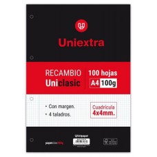 RECAMBIO UNIEXTRA A4 UNICLASIC 100 HOJAS 100G 4X4 C/M PAPYRUS 53390900 (Espera 4 dias) en Huesoi