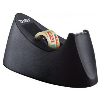 DISPENSADOR SOBREMESA "PORTARROLLOS" EASY CUT CURVE ANTIDESLIZANTE + 1 ROLLOS 19MM.X10M. NEGRO TESA 53917-00000-00 (Espera 4 dias) en Huesoi