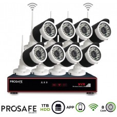 Kit Seguridad Grabador Vídeo Inalámbrico 8 Cámaras 8CH WIFI NVR ProSafe (Espera 2 dias) en Huesoi