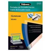 PACK 100 PORTADAS POLIPROPILENO NEGRO 450 MICRAS A4 FELLOWES 54772 (Espera 4 dias) en Huesoi