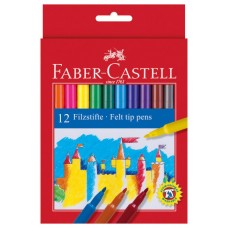 ESTUCHE CARTÓN 12 ROTULADORES ESCOLARES FABER CASTELL 554201 (Espera 4 dias) en Huesoi