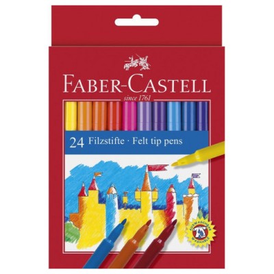 ESTUCHE CARTÓN 24 ROTULADORES ESCOLARES FABER CASTELL 554202 (Espera 4 dias) en Huesoi