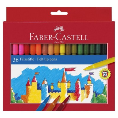 ESTUCHE CARTÓN 36 ROTULADORES ESCOLARES FABER CASTELL 554203 (Espera 4 dias) en Huesoi