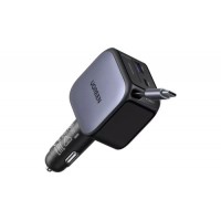 UGREEN 90W 2C1A FAST CAR CHARGER WITH RETRACTABLE USB-C CABLE (Espera 4 dias) en Huesoi
