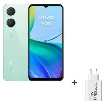 VIVO Y03 6.56" 4Gb(+4) 128Gb Green + Cargador 44W en Huesoi VIVO Y03 6.56" 4Gb(+4) 128Gb Green + Cargador 44W en Huesoi