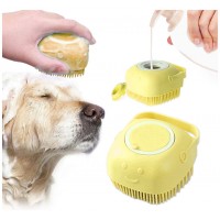 Cepillo Dispensador Champú Mascotas Amarillo (Espera 2 dias) en Huesoi
