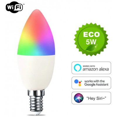 Bombilla LED Inteligente WiFi Vela E14 5W RGB (Espera 2 dias) en Huesoi