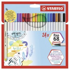 ESTUCHE CARTON 24 UNIDADES ROTULADOR PEN 68 BRUSH COLORES SURTIDOS STABILO 568/24-211 (Espera 4 dias) en Huesoi