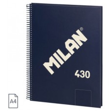 CUADERNO A4 CON ESPIRAL Y TAPA DURA, 80 HOJAS BLANCAS DE 95 GR/M, COLECCIÓN 430 SINCE 1918, AZUL MILAN 57141E80B (Espera 4 dias) en Huesoi