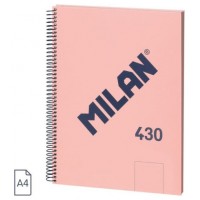 CUADERNO A4 CON ESPIRAL Y TAPA DURA, 80 HOJAS BLANCAS DE 95 GR/M, COLECCIÓN 430 SINCE 1918, ROSA MILAN 57141E80P (Espera 4 dias) en Huesoi