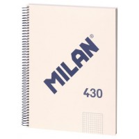 LIBRETA CON ESPIRAL, PAPEL CUADRICULADO, 80 HOJAS A4, SERIE 1918, BEIGE MILAN 57143E80BG (Espera 4 dias) en Huesoi